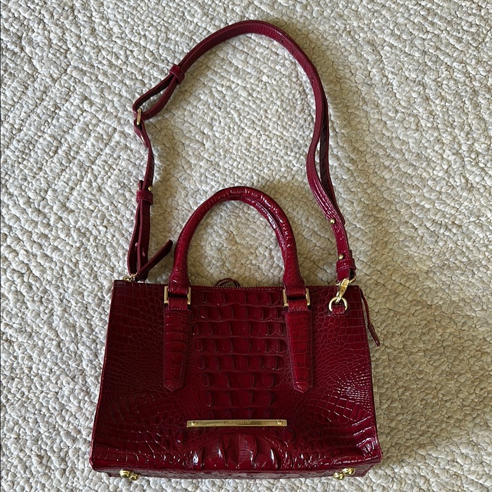Vintage Brahmin Anywhere Convertible Satchel in Carnation Melbourne